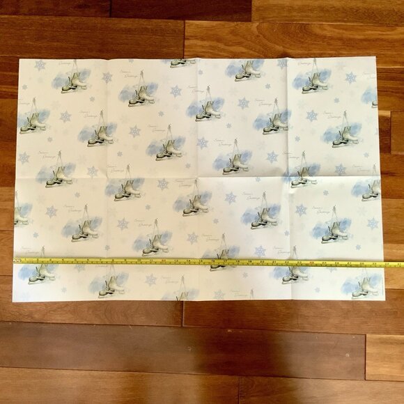 28 Sheets Christmas Birthday Wrapping Paper (30”x20”) + Stickers Snow Man Bird - Picture 8 of 9